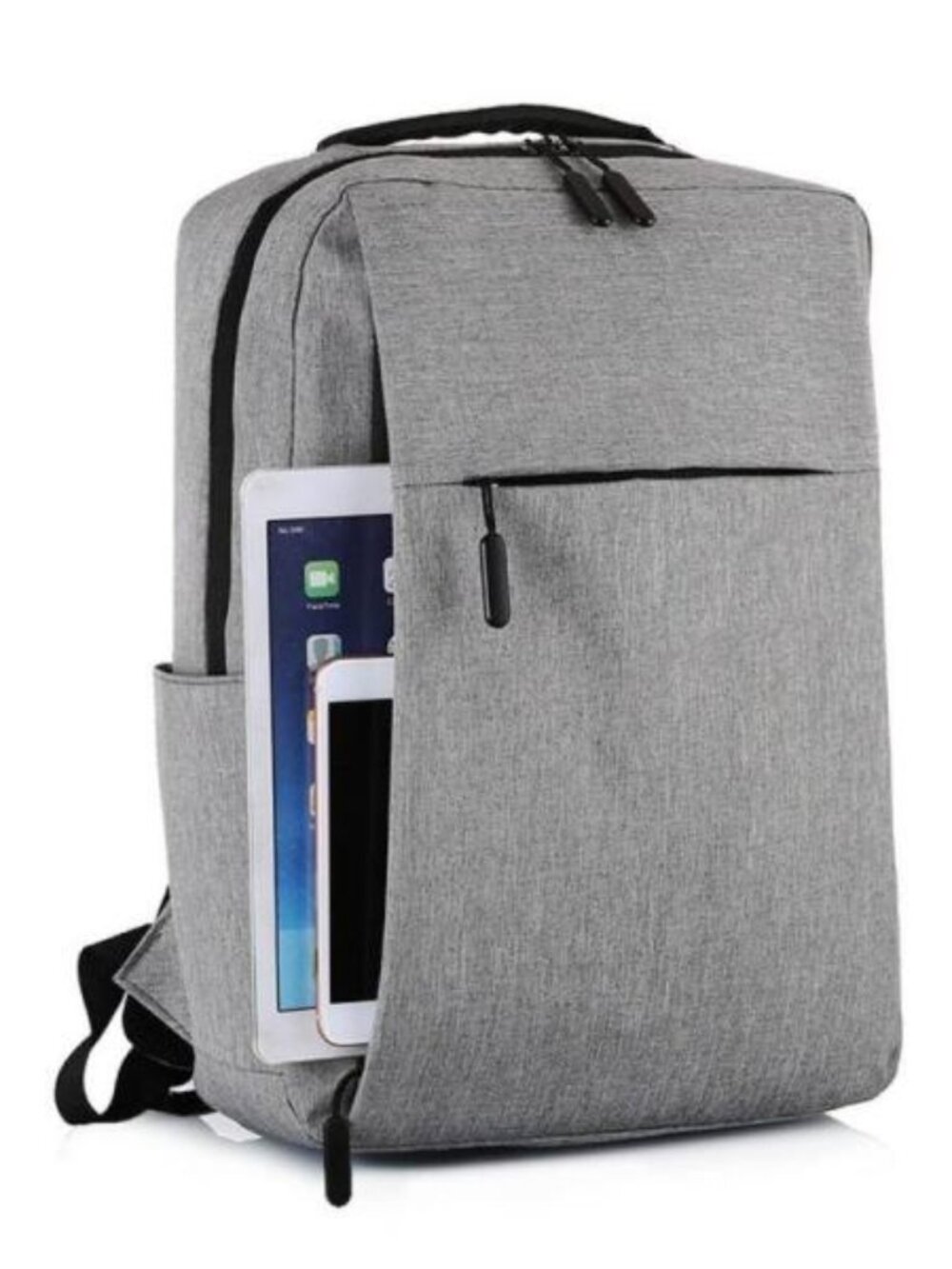 Unisex Laptop Backpack Gray Water-Resistant Slim Daypack 16.1" × 11" × 3.9" NWOT